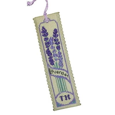 Image of Textile Heritage Cross Stitch Kit Bookmark Lavender Made in Scotland