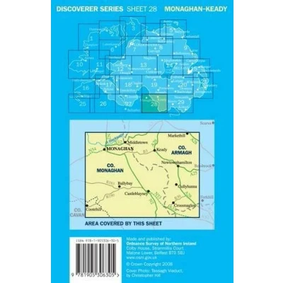 Image of Discoverer Series Sheet 28 MONAGHAN (Edition D) (Discoverer Maps N Ireland) (Irish Series)