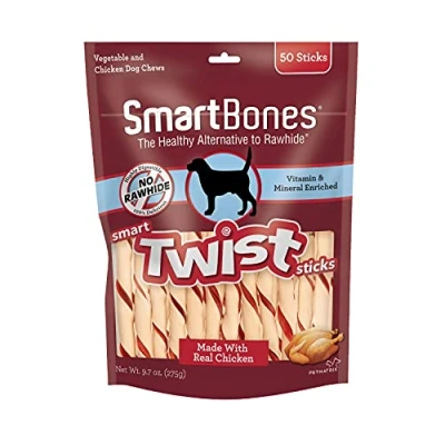 Image of SmartBones Smart Twist Sticks Chews for Dogs, Rawhide Free