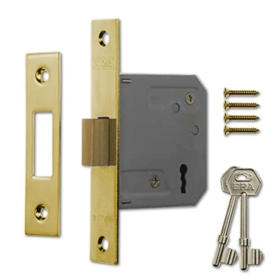 Image of ERA 572 31 3 inch 76mm Lever Deadlock with Brass Effect