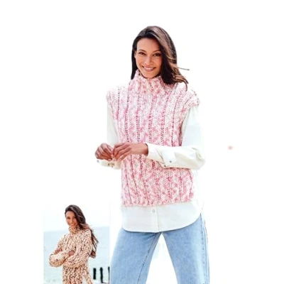 Image of Stylecraft Colour Code XL Super Chunky Knitting Pattern 10033 Ladies Sweater &amp; Tank Top