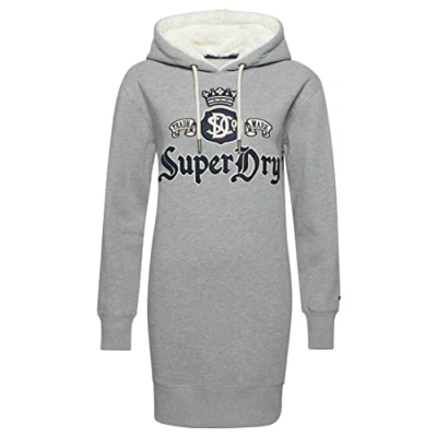 Image of Superdry Women&#039;s Pride In Craft Hooded Dress grey, XS
