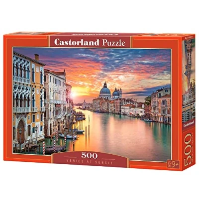 Image of Castorland B 52479 Hobby Panoramic Venice at Sunset Jigsaw Puzzle, 500 Pieces Set, Multicolour