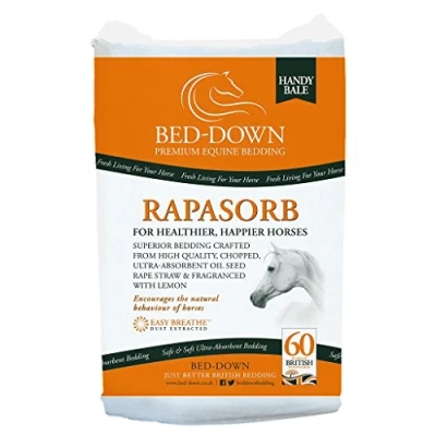 Image of Bed Down Rapasorb Horse And Small Animal Ultra Absorbent Dust Extracted Rape Straw Stable Premium Quality Bedding With Citrus Scent Handy Bale 2 x 10kg