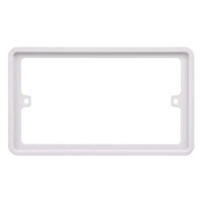 Image of Schneider Electric Lisse White Moulded Double Socket Surround, Spacer, GGBLSPC2S,