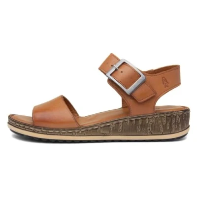 Image of Hush Puppies Women&#039;s Ellie Heeled Sandal, TAN, 3 UK