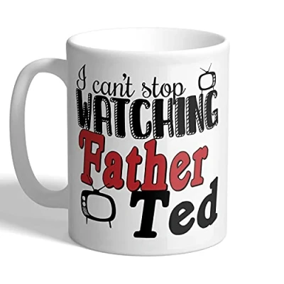 Image of I Love Mugs Can&#039;t Stop Watching Father Ted Mug, Ceramic, 11fl.oz.