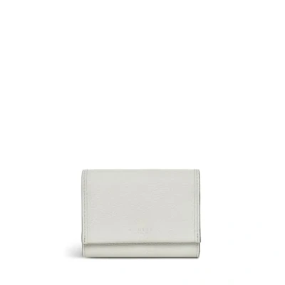 Image of Radley London Alba Place Medium Flapover Purse for Women, in Goose Grey Grained Leather, with 7 Card Slots