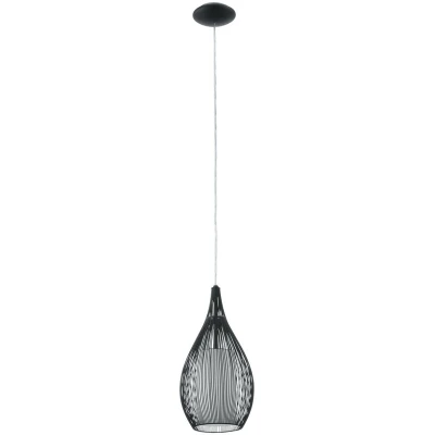 Image of Eglo Lighting Razoni 1 Light Dome Ceiling Pendant Black, E27 Uk Stock