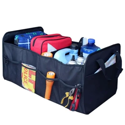 Image of EKODE™ Car Boot Organiser Large Anti Slip Tidy Storage, Foldable Collapsible Multi Compartment, Durable Interior Declutter Bag, Spacious room for All Vehicles