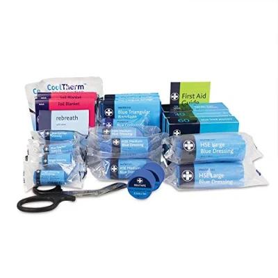 Image of Reliance Medical Medium Catering First Aid Kit Refill Essential Supplies for Workplace, Compliance and Safety, Includes Dressings, Plasters, Workplace Injuries