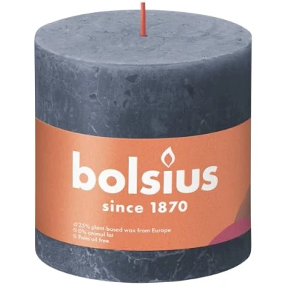 Image of Bolsius Pillar Candle Rustic Twillight Blue 10 cm / ø