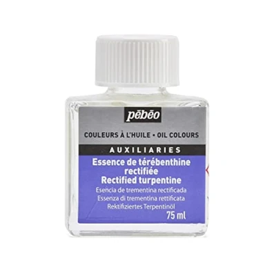 Image of Pebeo 650301 75 ml Rectified Turpentine, Transparent