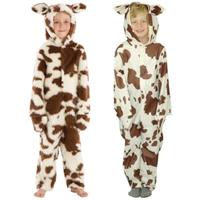 Image of Charlie Crow Fur Cow Costume for Kids 5 7 Years