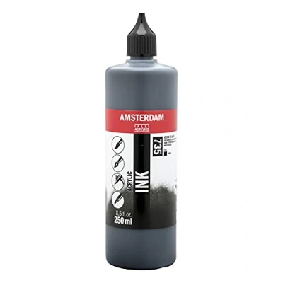 Image of Amsterdam Acrylic Ink Bottle 250 ml Oxide Black 735 (17307350)