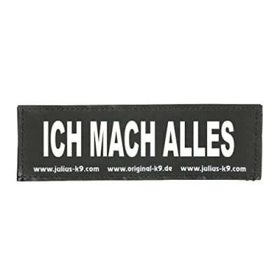 Image of Interchangeable Patches, 1 pair, ICH MACH ALLES, Size: Large, Black