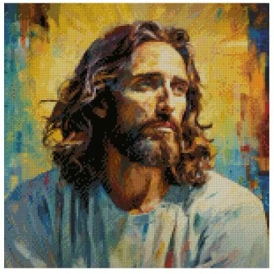 Image of The Lord,Gaizing Counted Cross Stitch Kits,100% Cotton,150x150stitch, 26x26cm Advanced Adult kit Portrait