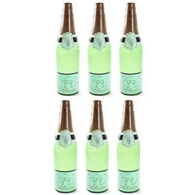 Image of Quickdraw 6 x Giant Inflatable Champagne Bottle Wedding Celebration Party Prop Congratulations Events Novelty Blow up Decoration 73cm