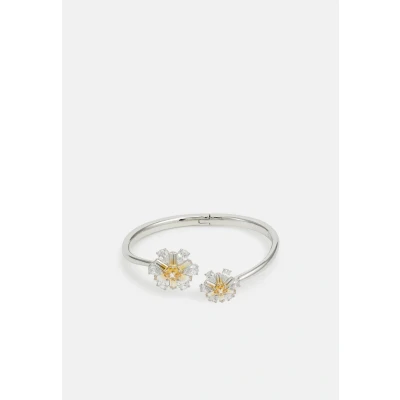 Image of Swarovski Idyllia bangle, Flower, Yellow, Rhodium plated