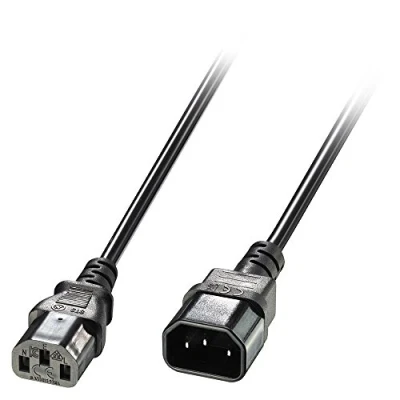 Image of Lindy 1m IEC C14 to C13 Extension Power Cable, Black