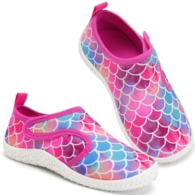 Image of Water Shoes Girls Kids Toddler Aqua Quick Dry Wetsuit for Beach Swimming Pool Garden(fishscales Rose 26EU)