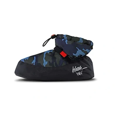 Image of Bloch Women&#039;s Ankle Warm Up Boot, Blue Camo Print, Large UK