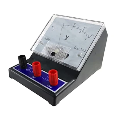 Image of Analog Panel Meter Electric Voltmeter Laboratory Apparatus for Students Labs Home School Class