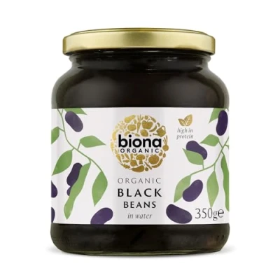 Image of Biona Organic Black Beans, 350 g (pack of 6)