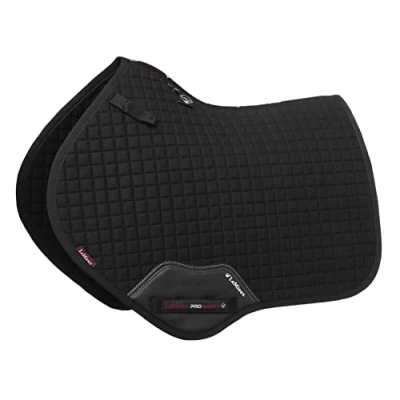 Image of LeMieux Close Contact Cotton Square Saddle Pad Pads for Horses Equestrian Riding Equipment and Accessories (Black Large)