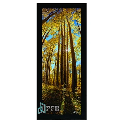 Image of Photo Frames Black 100cm x 25cm Modern Flat Style Wood Picture Poster Frame Front Acrylic Glass