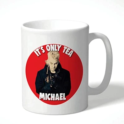 Image of Funny Mug David The Lost Boys Retro 80s Film Lover Movie Merchandise Novelty Gift Birthday for Him Her Joke Humour Tea Coffee Colleague Family Friend CMUG36