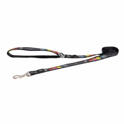 Image of Rogz Fancy Dress Classic Lead Black with Bones Large 1.4m