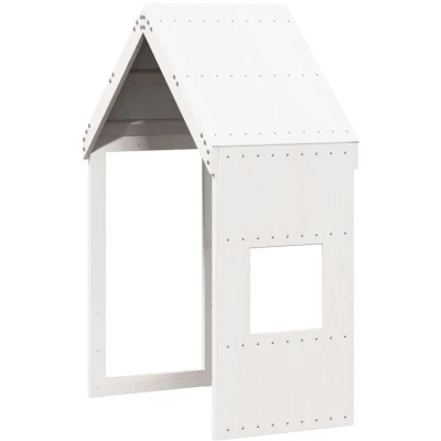 Image of vidaXL Kids&#039; Bed Roof White 55x84x132 cm Solid Wood Pine
