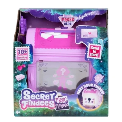 Image of Goliath Secret Findees Magic Mailbox Pink Includes Either Audree or Roxee Discover 10+ Surprises Inside Recommended for Ages 4+
