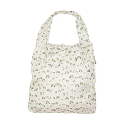 Image of ECO CHIC Lightweight Foldable Reusable Shopping Bag Water Resistant Tote (Palm Tree Beige)