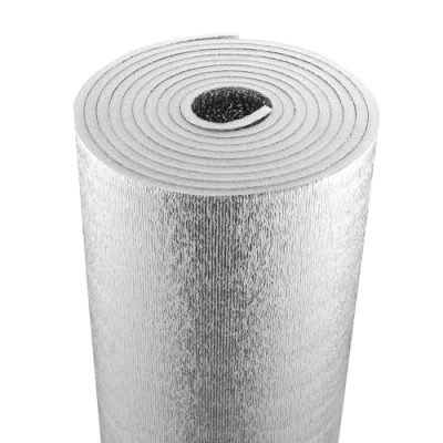 Image of VEVOR Double Reflective Insulation Roll, Foam Core Radiant Barrier, 15.1mm 48 in x 25 ft, Sided Aluminum Foil EPE Heat Shield, Thermal Roll for Window RV Roof
