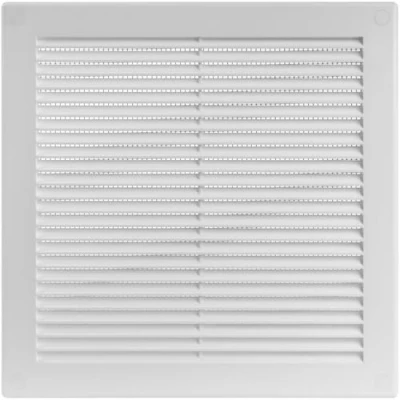 Image of Vent Systems 250 x mm / 10&#039;&#039; Inch White Soffit Cover Flat Square Air Louver Grille Built in Insect Screen HVAC Vents for Bathroom, Home Office, Kitchen