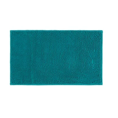 Image of DOUCEUR D&#039;INTERIEUR Bath Mat 45 x 75 cm Microfibre Plain Sweety Blue/Emerald