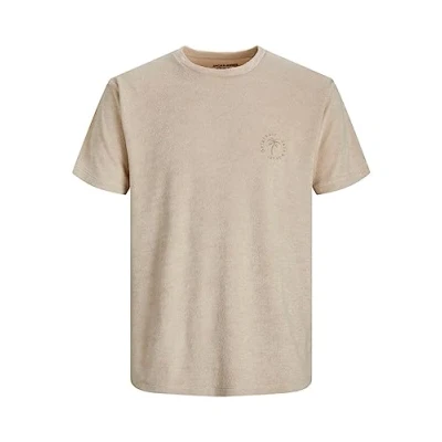 Image of JACK &amp; JONES Men&#039;s T Shirts Short Sleeve Designer Crew Neck Tee Top, Peyote Colour, UK Size M