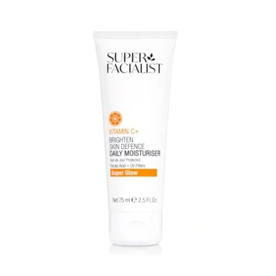 Image of Super Facialist Vitamin C + Brighten Skin Defence Daily Moisturiser, Face Cream For Radiance &amp; Moisture, Contains Hyaluronic Acid, Vegan Friendly, 75ml