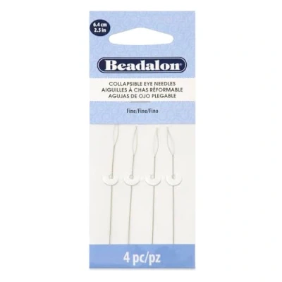 Image of Beadalon 2.5 inch Fine Collapsible Eye Needles, Pack of 4