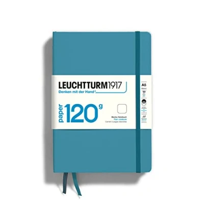 Image of LEUCHTTURM1917 364427 Notebook Medium (A5), Edition 120, Hardcover, 203 Numbered Pages, Nordic Blue, Plain with 120g/sqm Paper