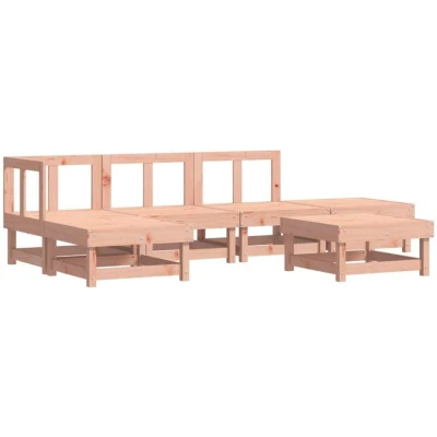 Image of vidaXL 6 Piece Garden Lounge Set Solid Wood Douglas