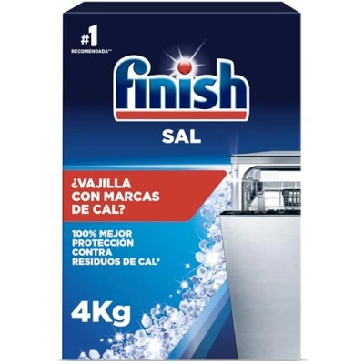 Image of Finish Dishwasher Salt Box, 4kg, Prevents Limescale Build Up, Effective against Hard Water