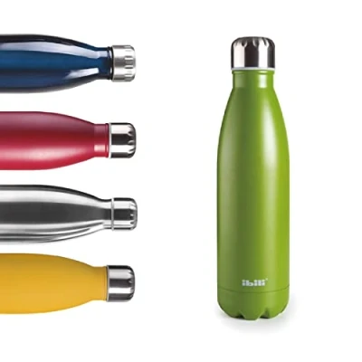 Image of IBILI Thermos Bottle with Double Wall, Musgo, 500 ml, 18/10 Stainless Steel, Reusable