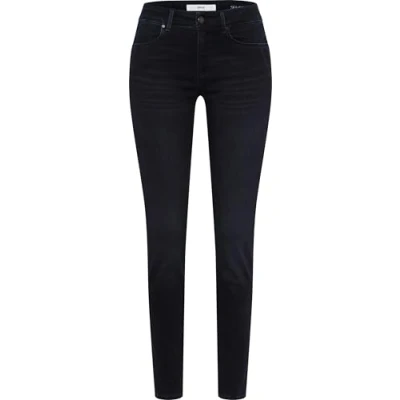 Image of BRAX Women&#039;s Style Ana Sensation Sustainable Five Pocket Tube Jeans with Push up Effect, Used Dark Blue, 31W x 30L
