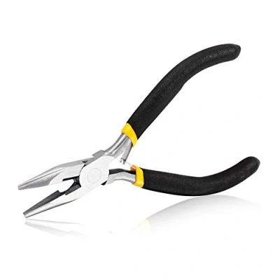 Image of SPEEDWOX Chain Nose Pliers Long 5 Inches Mini Wire Cutter Side Cutting for Hard to Reach Confined Areas Smooth Jaws Jewelry Making Repairing Tools