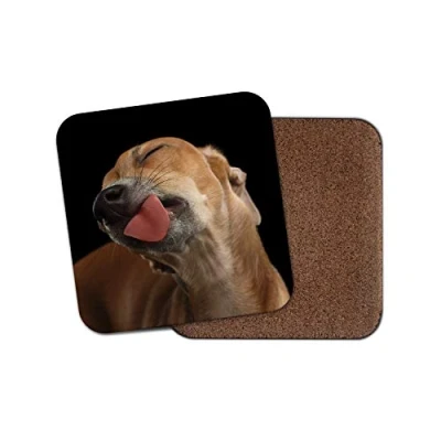 Image of 1 x Funny Greyhound Dog Coaster Whippet Puppy Cute Joke Animals Pets #15639
