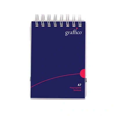 Image of GRAFFICO A7 Twin Wire Polypropylene Notebook of 140 Pages (Pack 1)