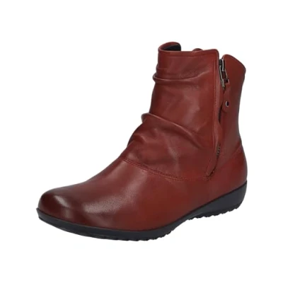 Image of Josef Seibel Women Bootees Naly 24, Ladies Ankle Boots,Width G (Regular),Low Boots,Boot,Half Boot,Ladies Boots,Bootie,Red (Carmin),38 EU / 5 UK